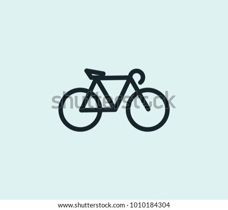 Bicycle icon line isolated on clean background. Bike concept drawing icon line in modern style. Vector illustration for your web site mobile logo app UI design.