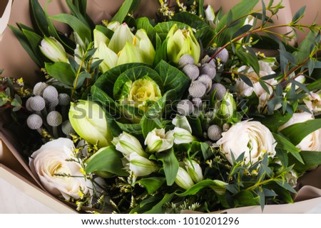 Romance bouquet with various flower