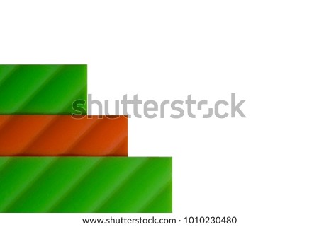 colored corner on a white background