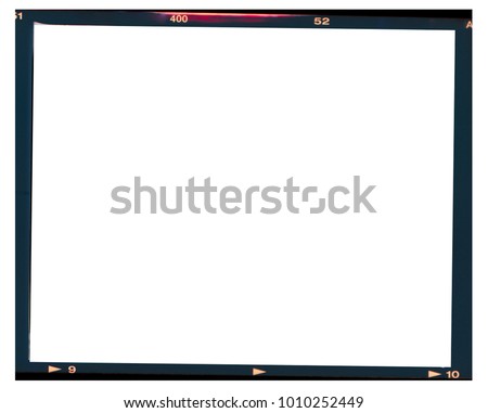 Medium format color film frame.With white space. Royalty-Free Stock Photo #1010252449