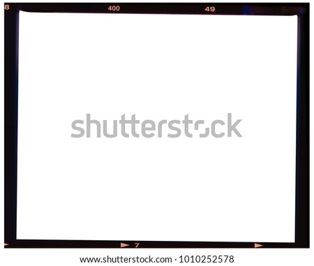 Medium format color film frame.With white space. Royalty-Free Stock Photo #1010252578