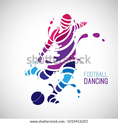 football dancing splash silhouette soccer