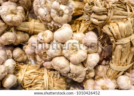 close up Lots of  garlic bulbs.selective focus.JPG
