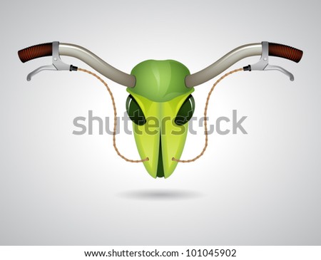 Biker grasshopper with handlebar