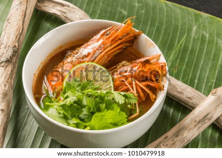 typical Southeast Asian cuisine(sate,Tom yum goong)