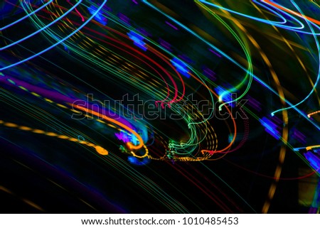 Abstract speed lighting night motion blurry colorful background