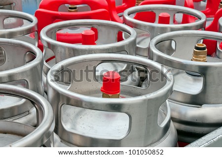 Gas Bottles Royalty-Free Stock Photo #101050852