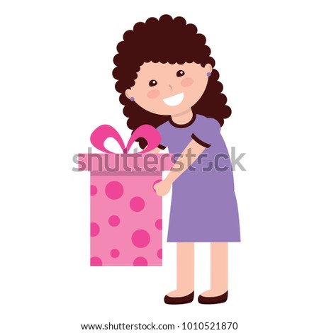 kid holding gift box icon image 