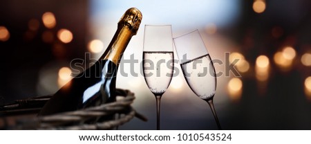 Champagne for romantic celebrations and enjoy for special moments Royalty-Free Stock Photo #1010543524