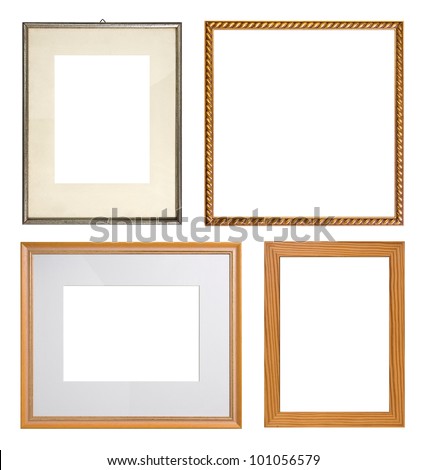 Picture frame collection, isolated on white