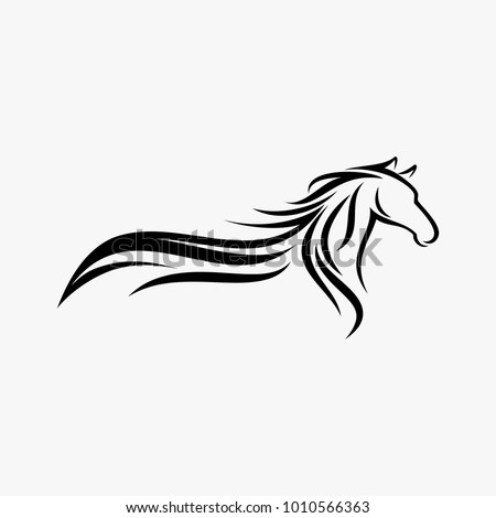 Abstract horse logo design inspiration Royalty-Free Stock Photo #1010566363