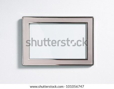 Silver picture frame, isolated on white
