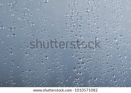 Water droplets abstract background on a window.