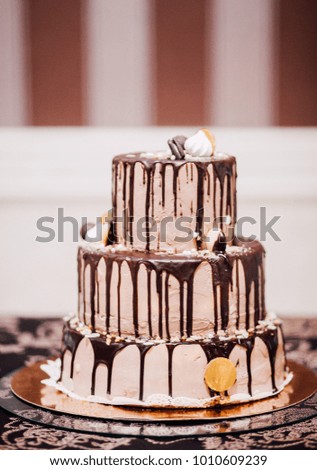 Tasty chocolate cake 

