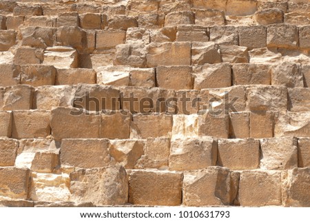 Historical building material for the construction of a pyramid
