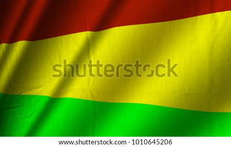 Authentic Bolivia flag