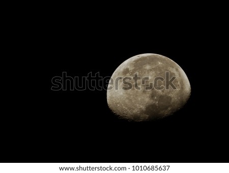 The moon in the dark night.(contains no NASA imagery)