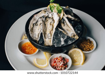 Concept picture for luxury Valentine's day food - Oyster