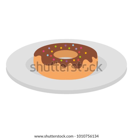 dish with sweet donut icon