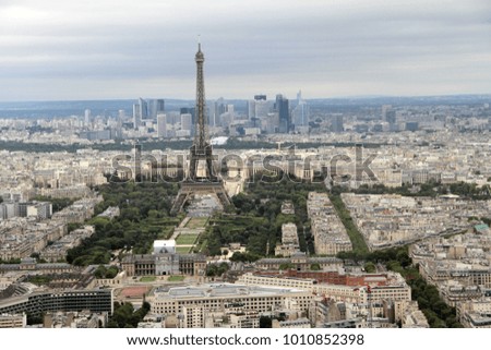 View on Eiffel Tower, Paris, France.