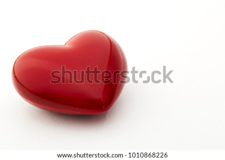 Big Red Heart Isolated On White Background