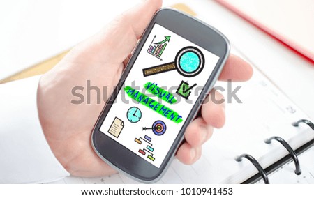 Visual management concept shown on a smartphone screen