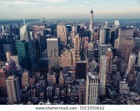 New York City seen from the roof of Empire State Building in 2014, New York, United States