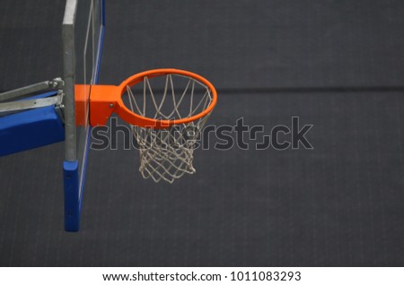 Basketball hoop. Photo top view