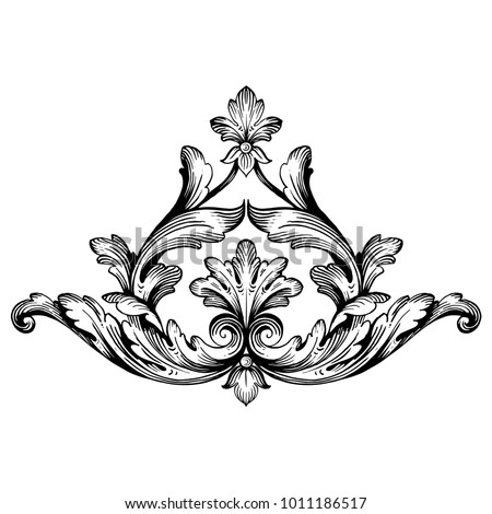Classical baroque vector set of vintage elements for design. Decorative design element filigree calligraphy vector. You can use for wedding decoration of greeting card and laser cutting.
