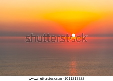 Sun at the sea