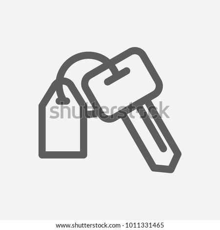 Car rent icon line symbol. Isolated vector illustration of key sign concept for your web site mobile app logo UI design. Royalty-Free Stock Photo #1011331465