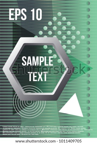 Minimum geometric coverage. Modern abstract cover. A bright emblem, symbol or composition. emplate for the background of albums, business brochures, banner, poster. Vector illustration.