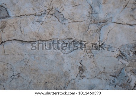 The surface layer of rock