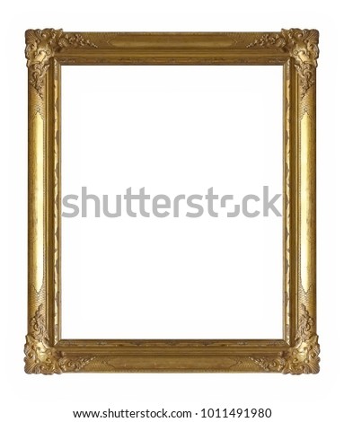 Golden (gilded) frame for paintings, mirrors or photos
