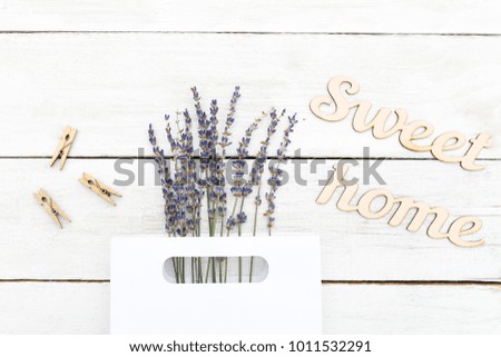 Wooden letters. Home decor
