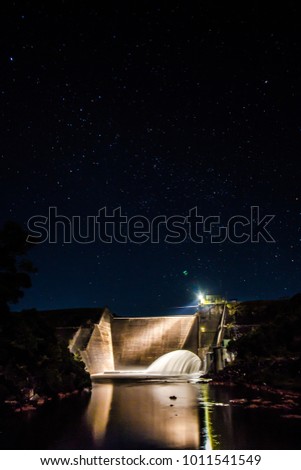 Astro Photography over a dam