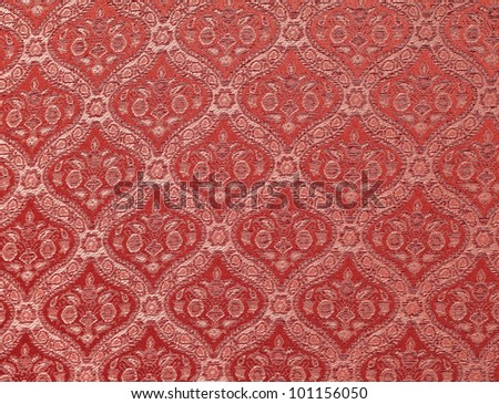 Damask seamless Thailand pattern on fabric