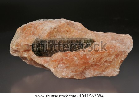 Fluorapatite (Apatite) in Calcite, Yates Mine,Otter Lake, Quebec, Canada