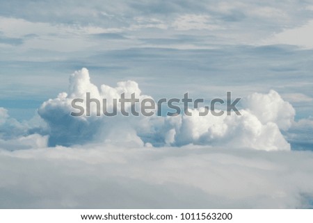 Blue white cloud and sky, natural landscape background
