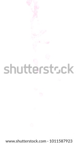 Splash of transparent liquid in motion isolated over the white background