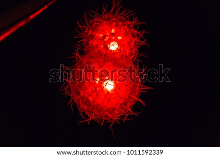 Plastic ball lamps with spiral design as the night