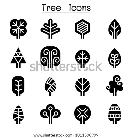 Tree icon set 