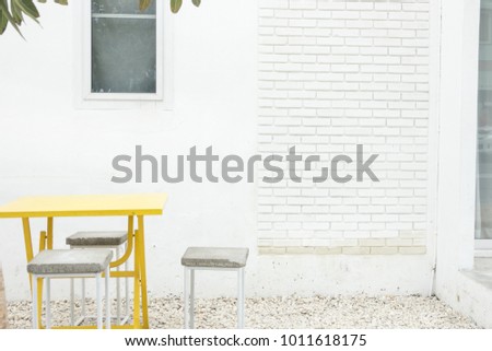 Minimal background, work space for meeting,White brick wall loft style ,minimal background