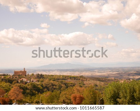 A walled mountaintop town  Volterra,Italy