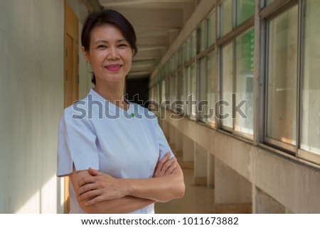 Portrait of smiling Nurse by close up