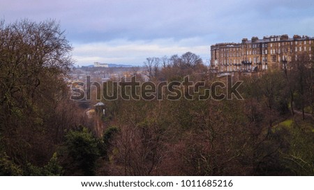 A cityscape photo of Edinburgh in winter from the Queenferry bridge. The shot was taken in January 2018