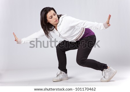 Hip hop dancer showing some movements