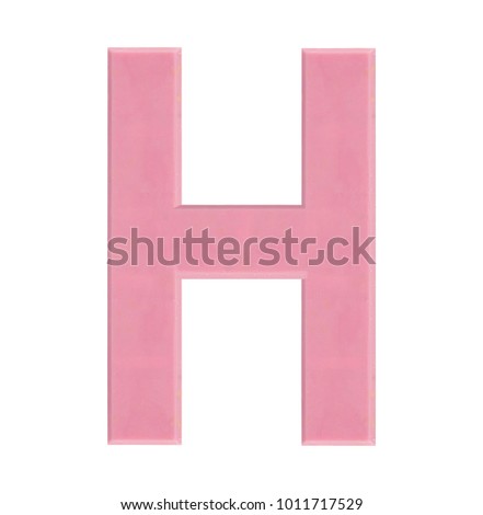 Isolate strawberry chocolate letter, alphabet on white background, love and valentine concept