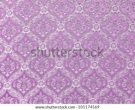 Purple seamless Thailand pattern on fabric