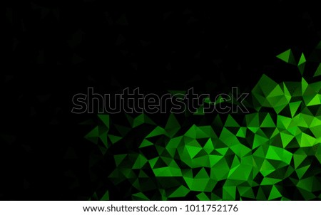 Light Green vector low poly background. Shining colored illustration in a brand-new style. The completely new template can be used for your brand book.